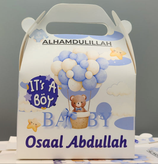 Caramel Macchiato - Baby Boy Announcement Box (5×2 inch) (500 Gram)