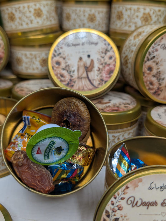 Personalized ( Vintage Floral ) Nikah Bid Boxes