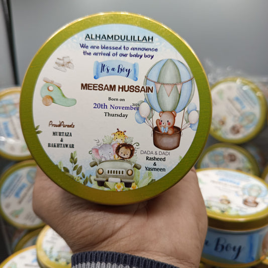 Caramel Macchiato - Baby Boy Announcement Box (4×2 inch) (250 Gram)