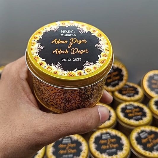 ๐ธ Personalized Floral Favor Bid Box (Nikkah/Wedding Favors)