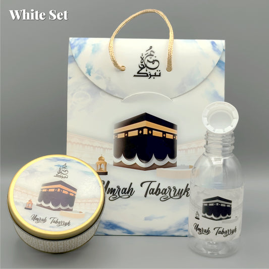 Small Set Umrah Tabarruk Packing (White)  |  Elegant way to present Tabarruk