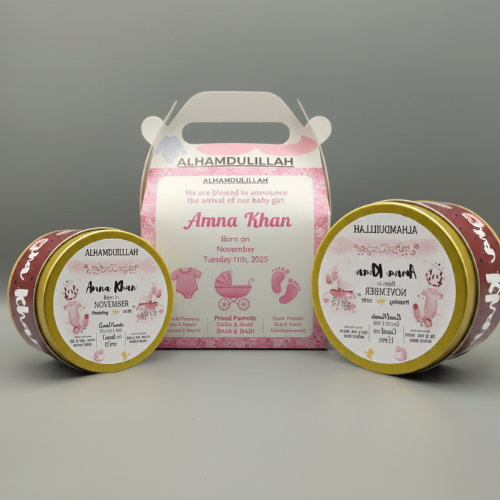 Lovely Lavender - Baby Girl Announcement Box (4×2 inch) (250 Gram)