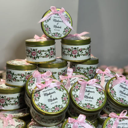 🌸 Personalized Floral Favor Bid Box (Nikkah/Wedding Favors)