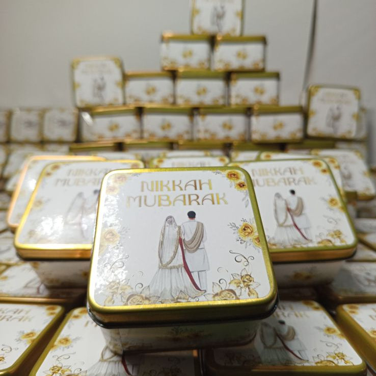 🌸 Personalized Floral Favor Bid Box (Nikkah/Wedding Favors)