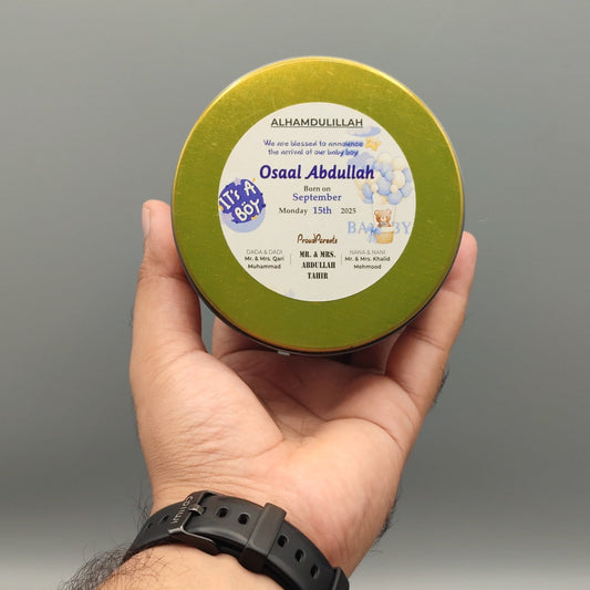 Caramel Macchiato - Baby Boy Announcement Box (4×2 inch) (250 Gram)