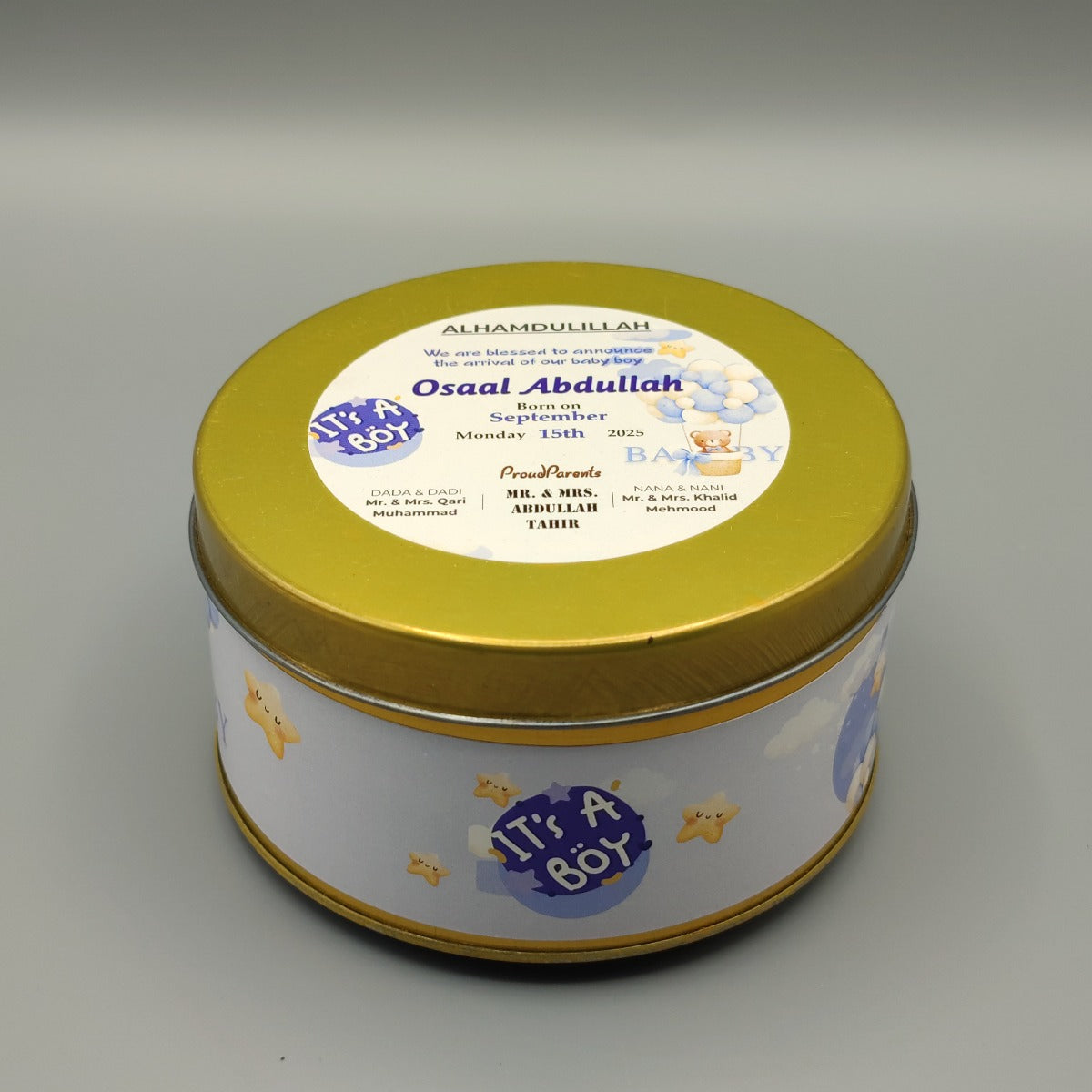 Caramel Macchiato - Baby Boy Announcement Box (4×2 inch) (250 Gram)