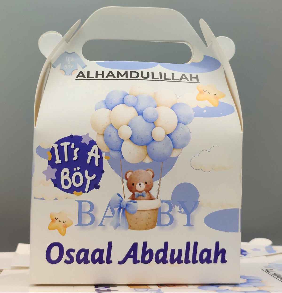 Caramel Macchiato - Baby Boy Announcement Box (4×2 inch) (250 Gram)