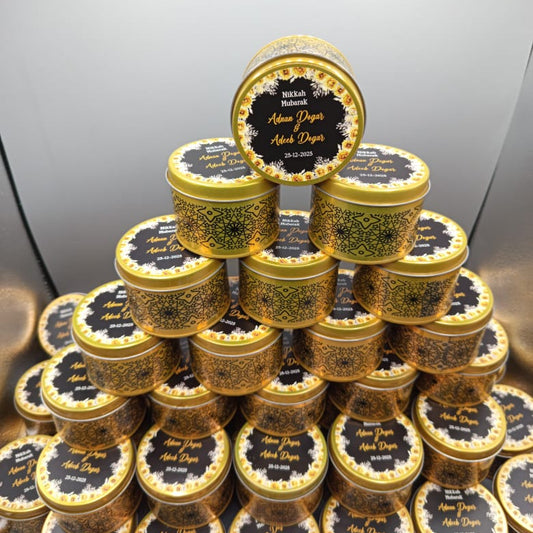 🌸 Personalized Floral Favor Bid Box (Nikkah/Wedding Favors)