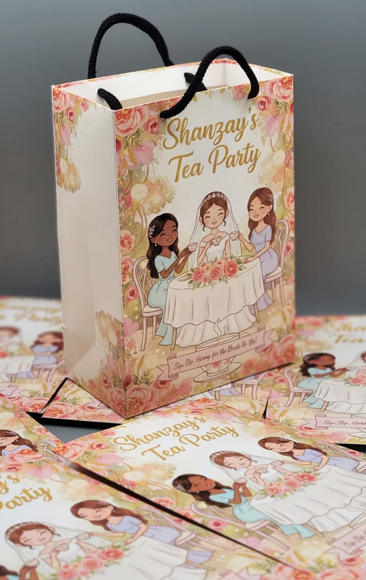 Personalized Tea Party Celebration Bag