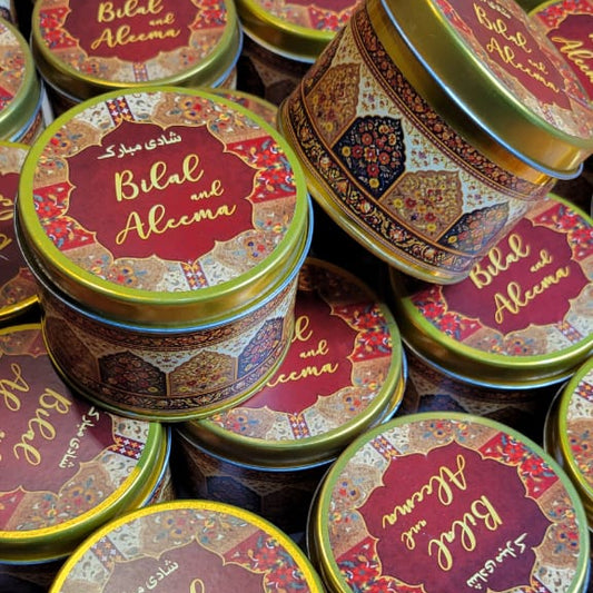 🌸 Personalized Floral Favor Bid Box (Nikkah/Wedding Favors)