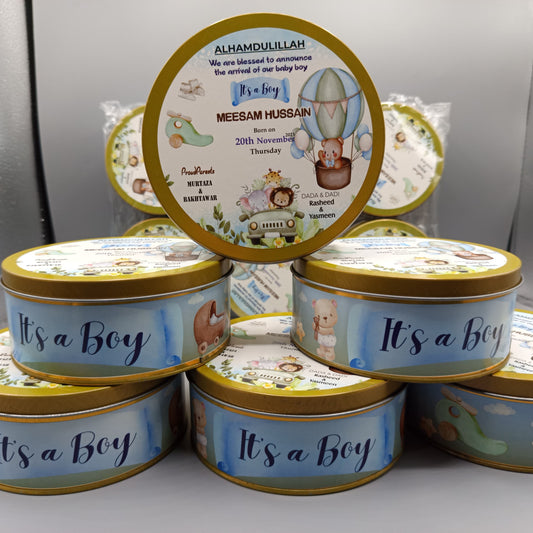 Caramel Macchiato - Baby Boy Announcement Box (4×2 inch) (250 Gram)