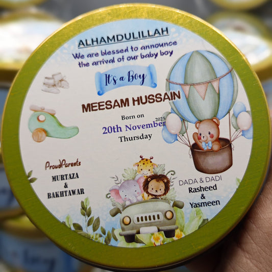 Caramel Macchiato - Baby Boy Announcement Box  (5×2 inch) (500 Gram)